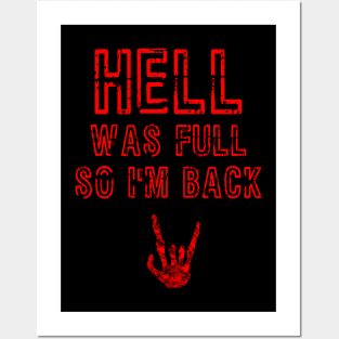 Hell Was Full Devil Horns Hand Posters and Art